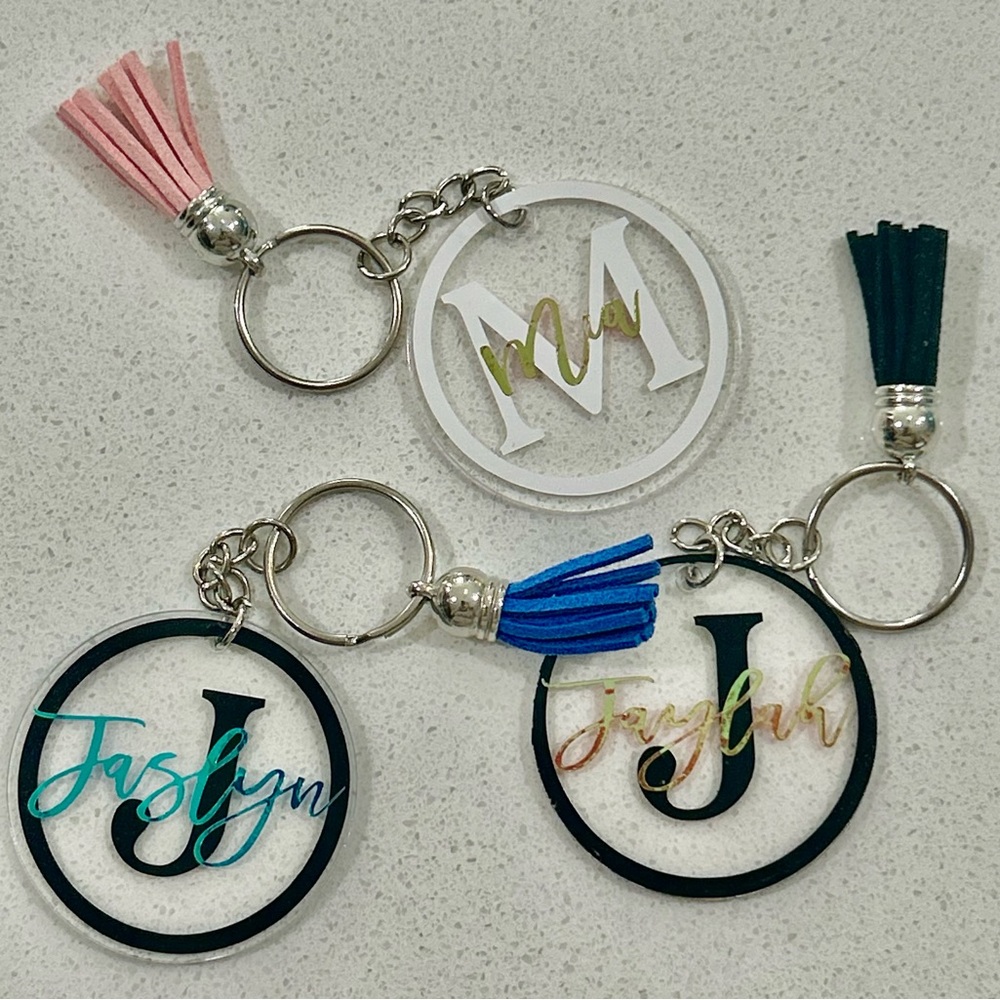 Personalized Acrylic Keychain – Custom Name, Bag Charm, Gift, Party Favor